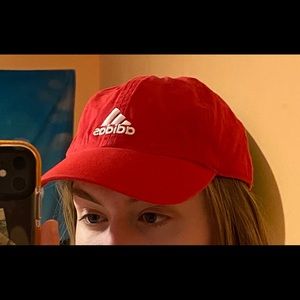 Red adidas hat